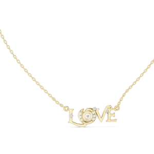 Ethereal Round Brilliant Silhouette Love Motif Pendant