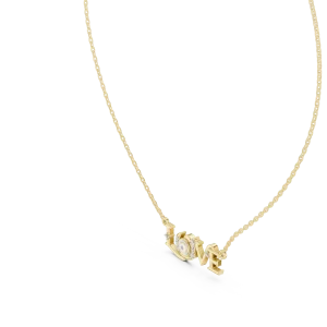 Ethereal Round Brilliant Silhouette Love Motif Pendant - Image 2
