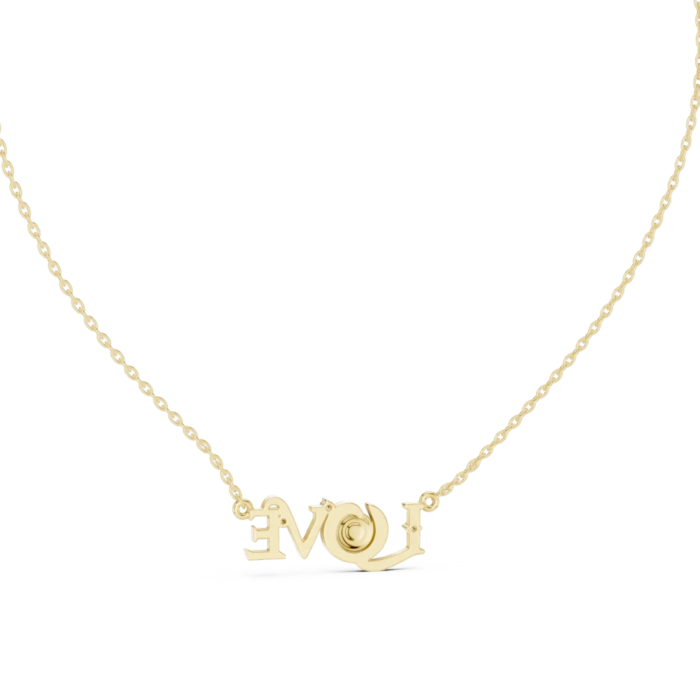 Ethereal Round Brilliant Silhouette Love Motif Pendant - Image 4