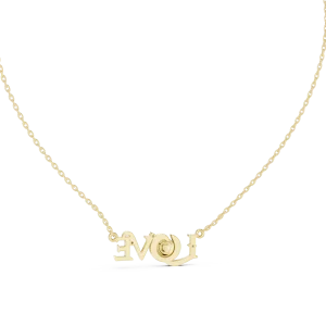 Ethereal Round Brilliant Silhouette Love Motif Pendant - Image 4