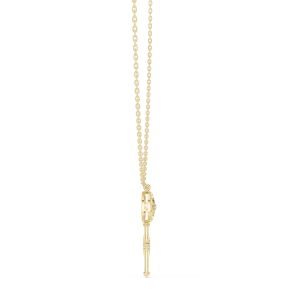 Ethereal Geometric Round Cut Key Silhouette Pendant - Image 3