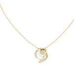 Luminary Round Brilliant Fluid Silhouette Solitaire Pendant