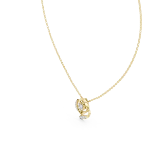 Luminary Round Brilliant Fluid Silhouette Solitaire Pendant - Image 2