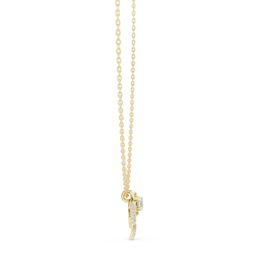 Luminary Round Brilliant Fluid Silhouette Solitaire Pendant - Image 3