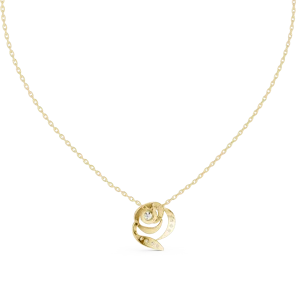 Luminary Round Brilliant Fluid Silhouette Solitaire Pendant - Image 4