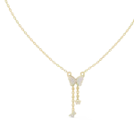 Ethereal Butterfly Pavé-Set Dangler Pendant