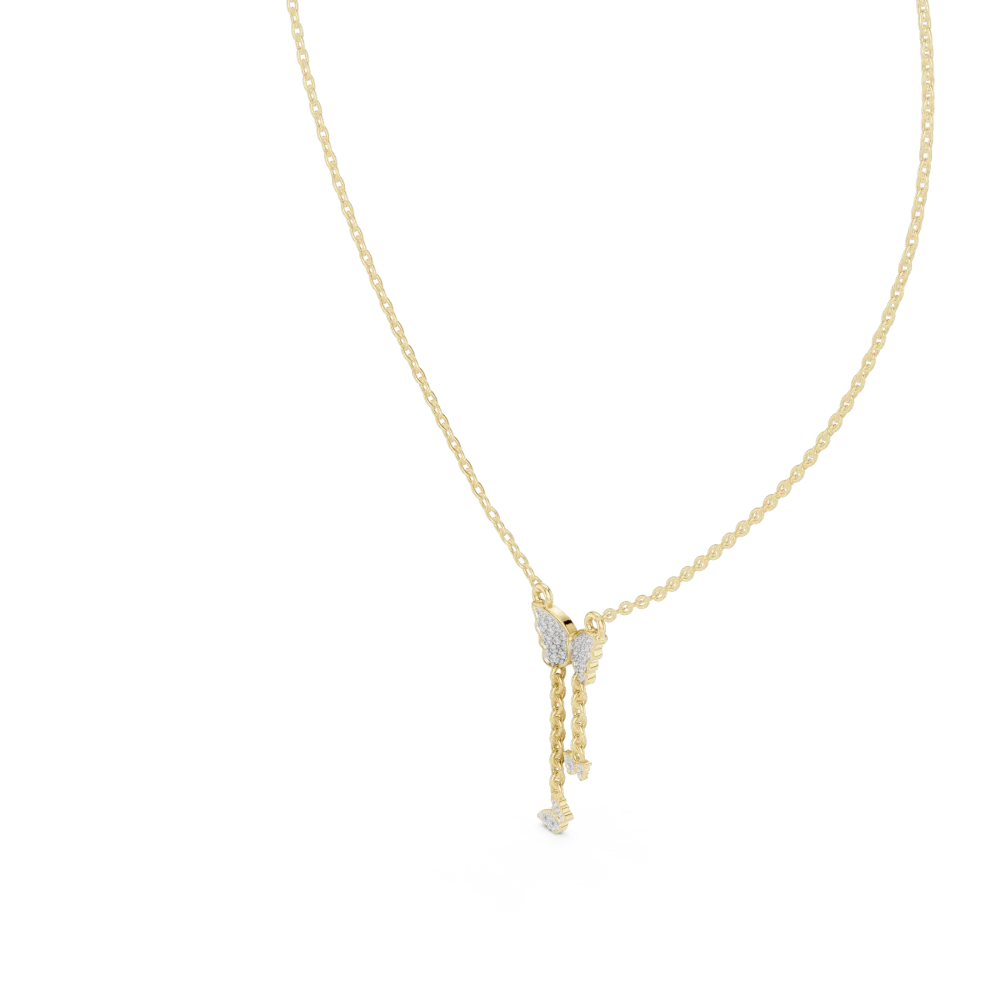 Ethereal Butterfly Pavé-Set Dangler Pendant - Image 2