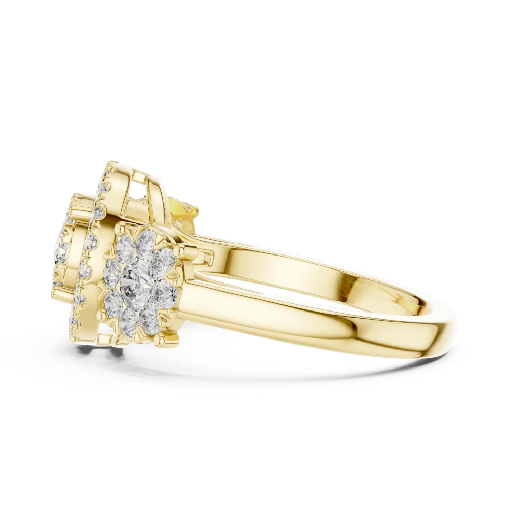 Luminary Round Brilliant Triple Cluster Statement Ring - Image 4