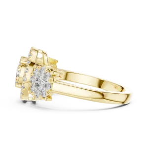 Luminary Round Brilliant Triple Cluster Statement Ring - Image 4