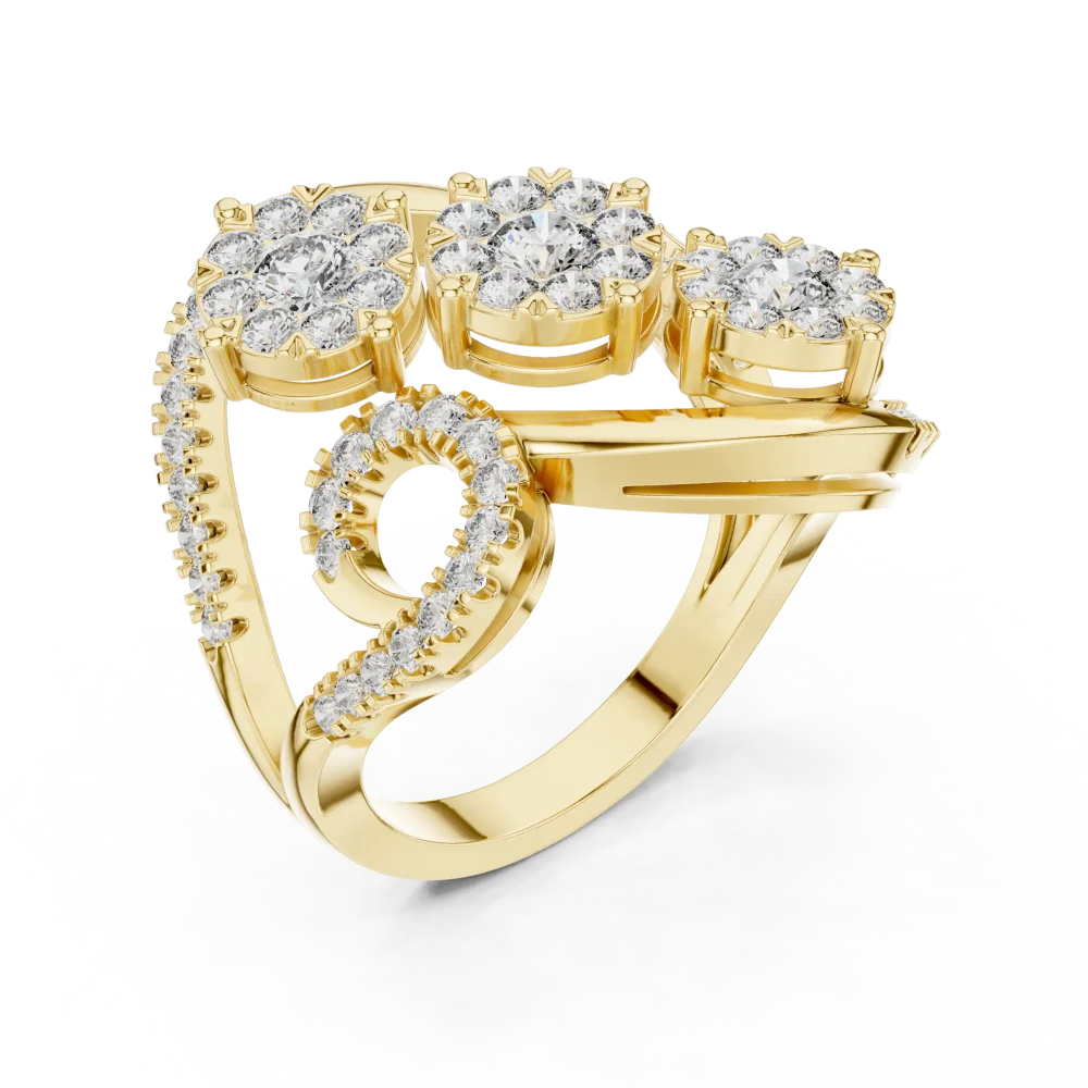 Adorn your hand with the Luminary Round Cluster Ring, featuring radiant DIAMEUR lab-grown diamonds. A modern classic for your collection. Buy now.