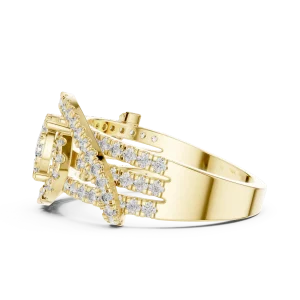 Luminary Round Brilliant Pavé-Set Statement Cocktail Ring - Image 4