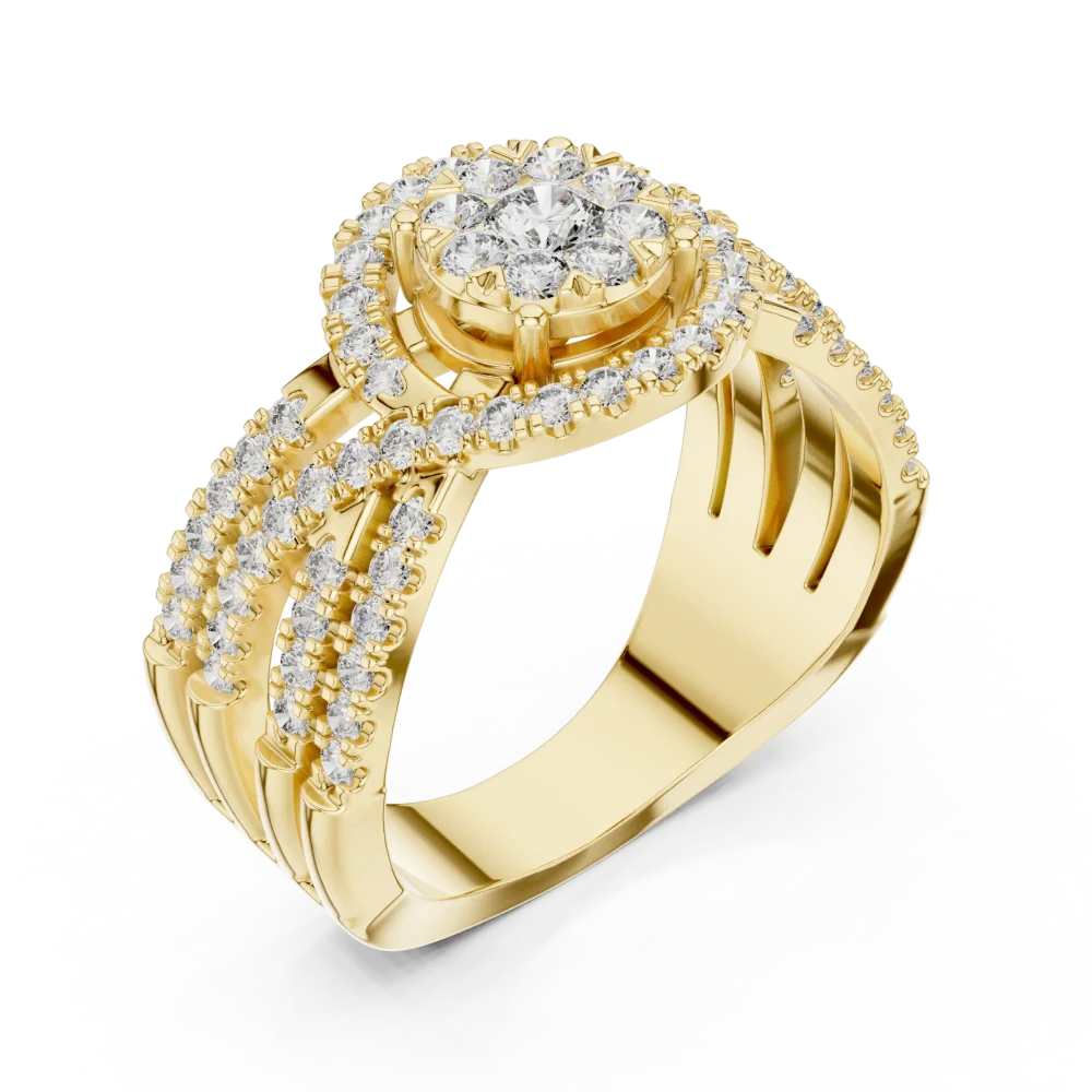 Discover the radiant beauty of our multi-band DIAMEUR lab-grown diamond cocktail ring. A modern classic designed to elevate your everyday luxury.