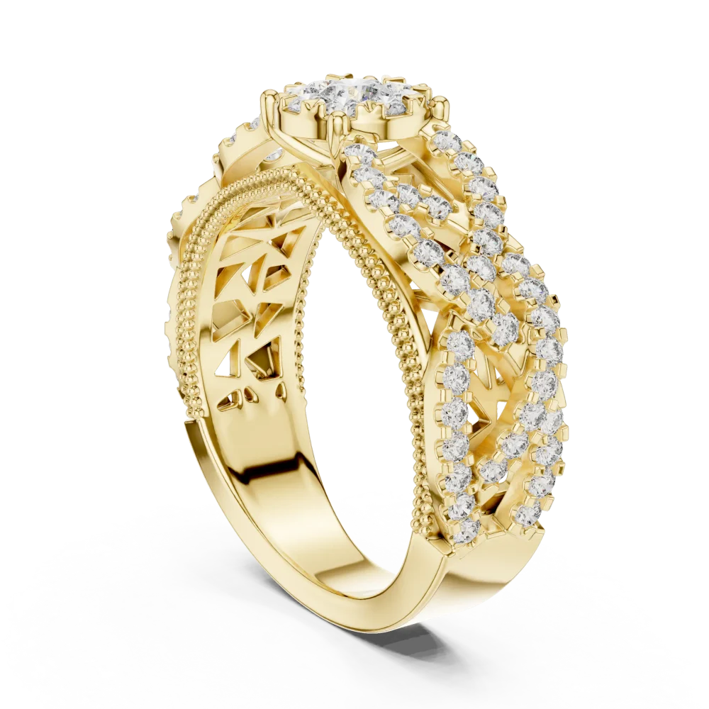 Luminary Round Brilliant Pavé-Set Solitaire Ring - Image 3