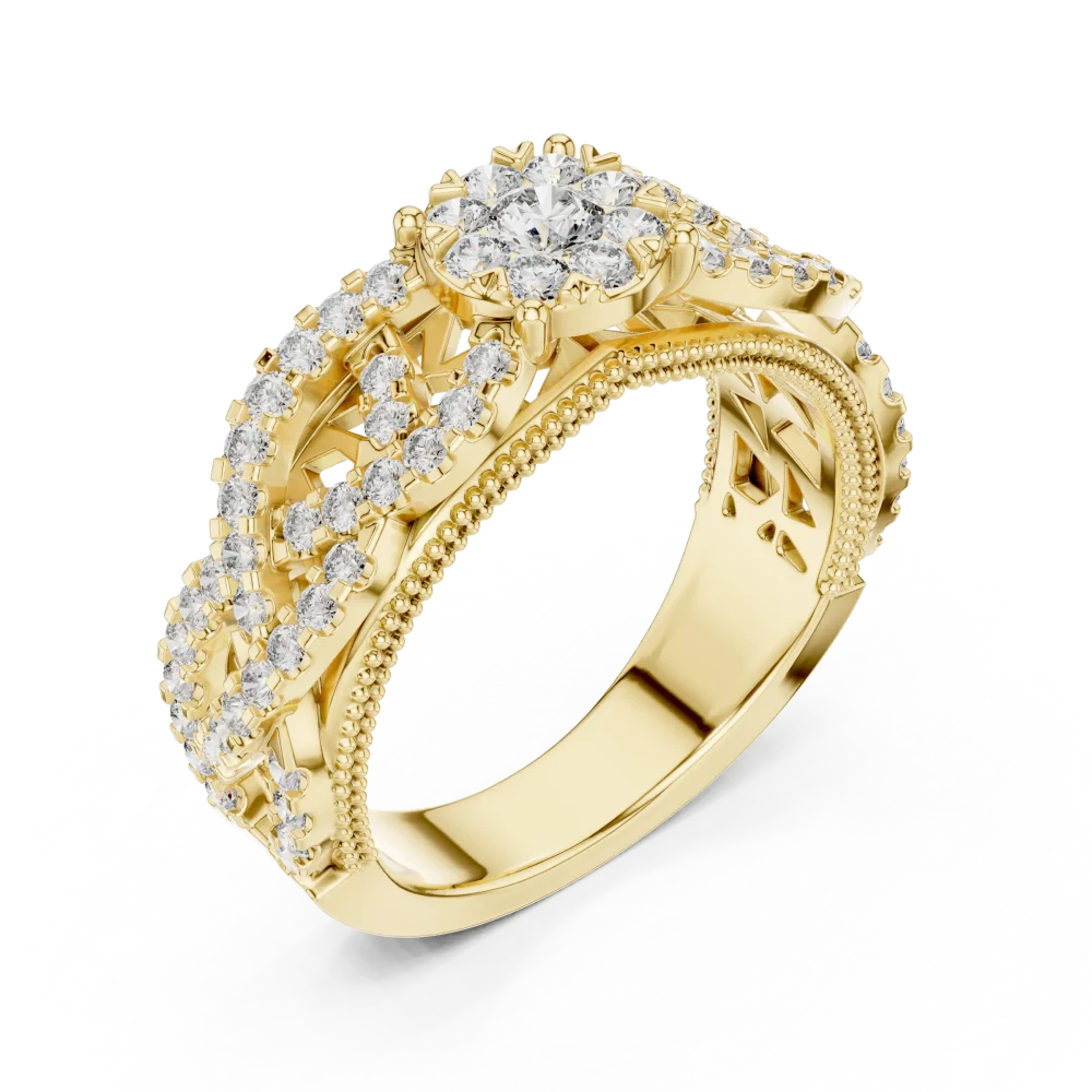 Discover the Luminary Round Solitaire Ring, a handcrafted masterpiece featuring brilliant DIAMEUR diamonds. Elevate your elegance and shop now.