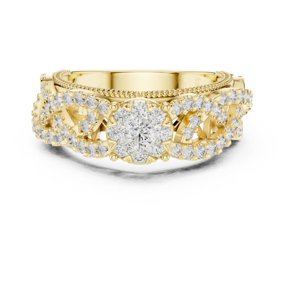 Luminary Round Brilliant Pavé-Set Solitaire Ring - Image 2
