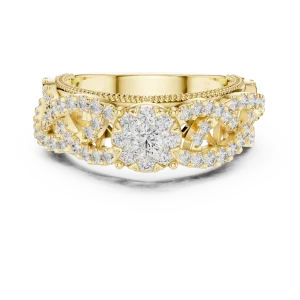 Luminary Round Brilliant Pavé-Set Solitaire Ring - Image 2