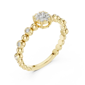 Ethereal Round Brilliant Bezel-Set Solitaire Ring