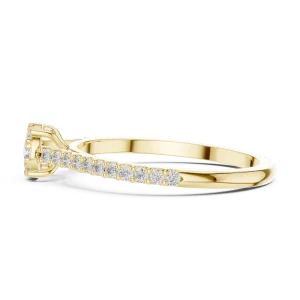 Luminary Round Brilliant Cluster Pavé Solitaire Ring - Image 4