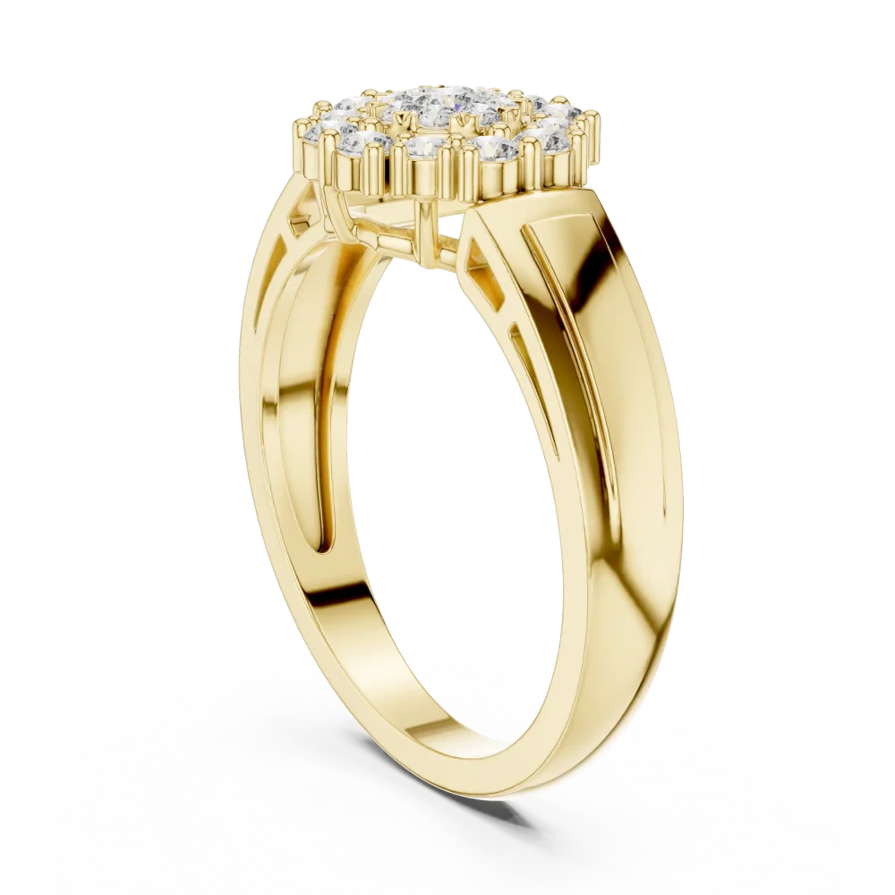 Luminary Round Brilliant Cluster Statement Ring - Image 3