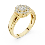 Luminary Round Brilliant Cluster Statement Ring