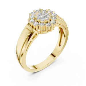 Luminary Round Brilliant Cluster Statement Ring