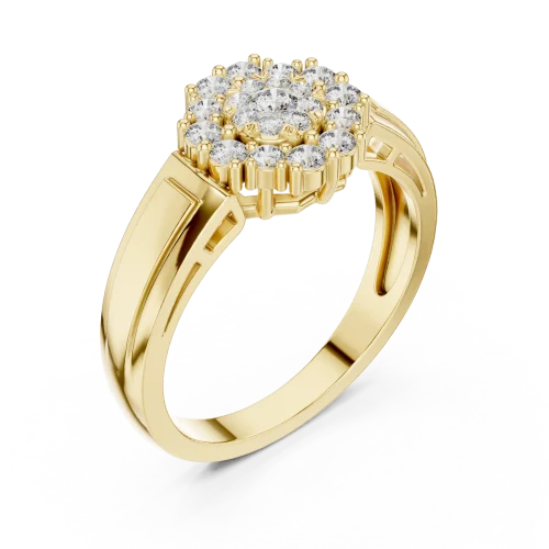 Luminary Round Brilliant Cluster Statement Ring