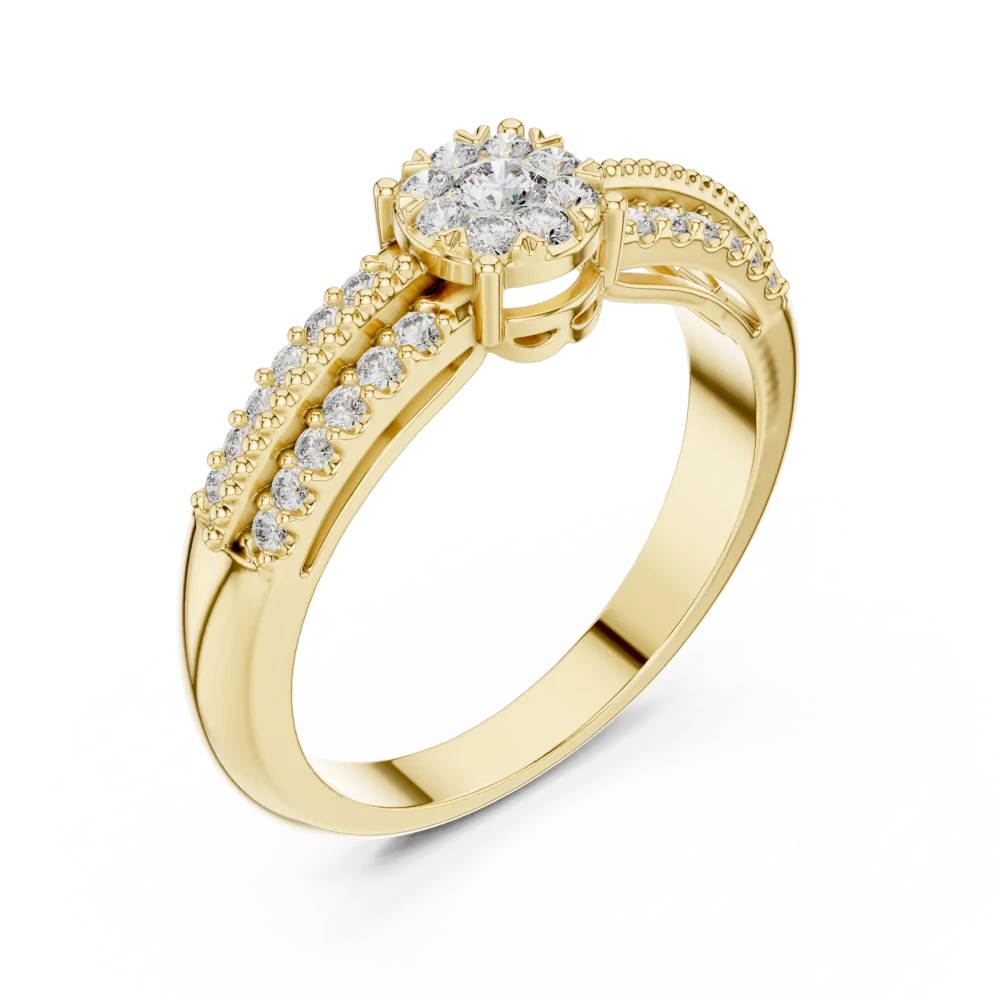 Discover the radiant allure of our Luminary Pavé-Set Solitaire Ring. Featuring premium lab-grown DIAMEUR diamonds. Shop this modern classic today.