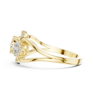 Luminary Triple Cluster Round Brilliant Statement Ring - Image 4