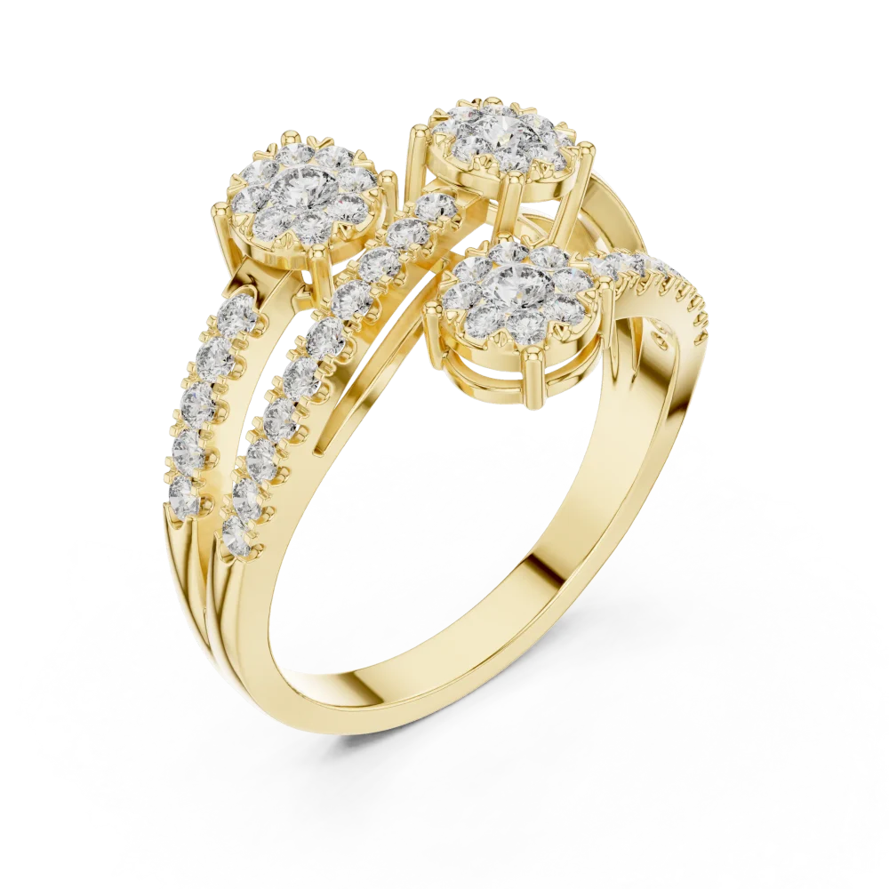 Discover the radiant brilliance of this DIAMEUR diamond cluster ring. A modern classic designed for effortless elegance. Elevate your style today.