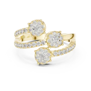 Luminary Round Brilliant Pavé-Set Cluster Cocktail Ring - Image 2