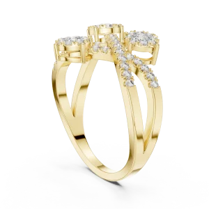 Luminary Round Brilliant Pavé-Set Cluster Cocktail Ring - Image 3