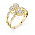 Luminary Round Brilliant Pavé-Set Cluster Cocktail Ring