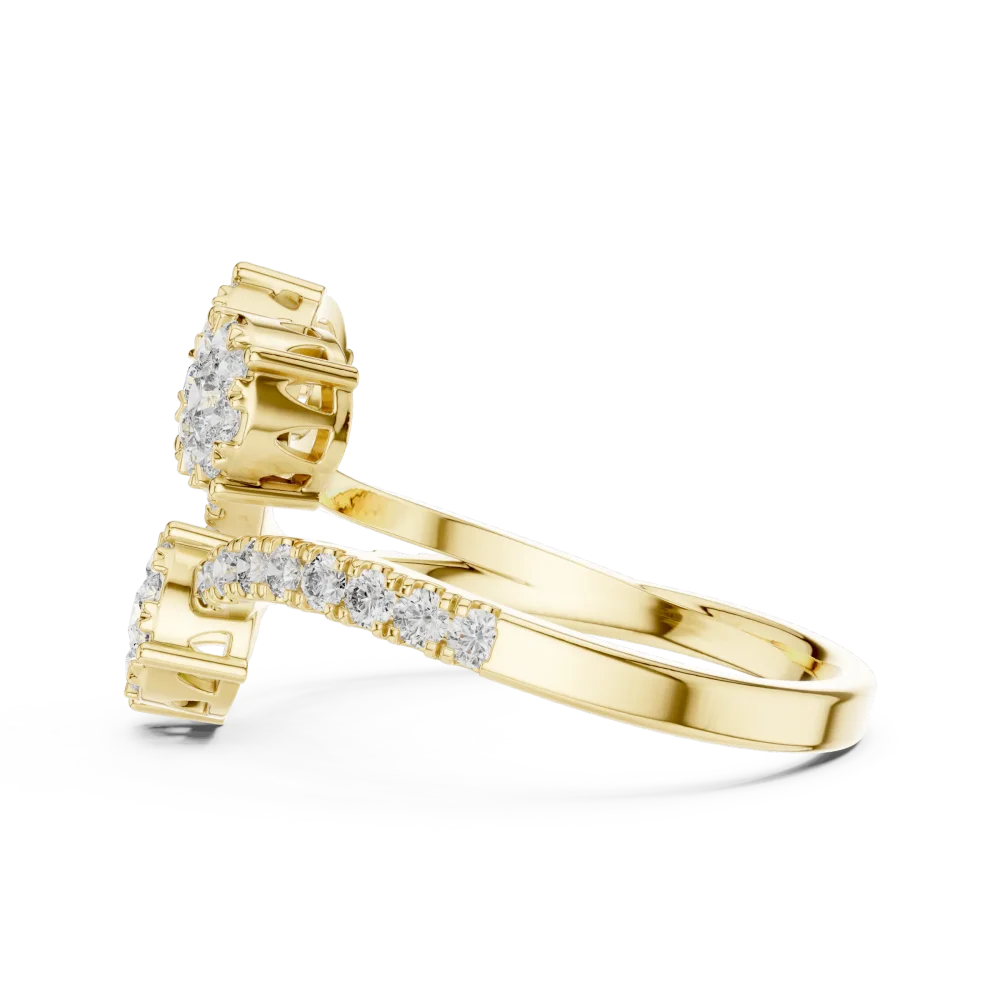 Luminary Round Brilliant Pavé-Set Architectural Cocktail Ring - Image 4