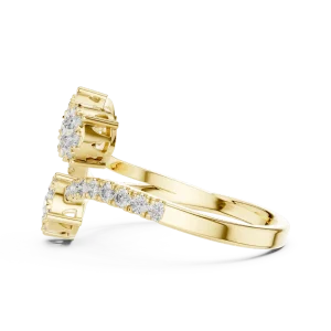 Luminary Round Brilliant Pavé-Set Architectural Cocktail Ring - Image 4