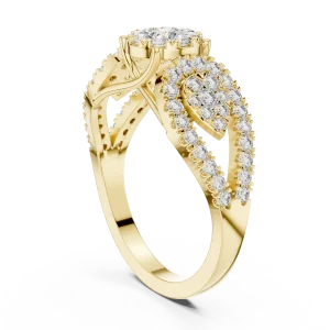 Luminary Round Pavé-Set Scintillating Cluster Cocktail Ring - Image 3