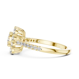 Luminary Round Brilliant Pavé-Set Cluster Cocktail Ring - Image 4