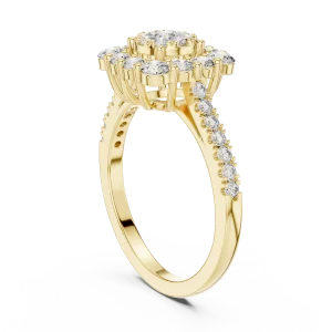 Luminary Round Brilliant Pavé-Set Cluster Cocktail Ring - Image 3