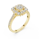 Luminary Round Brilliant Pavé-Set Cluster Cocktail Ring