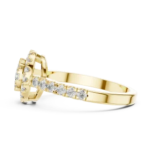 Luminary Round Brilliant Pavé-Set Halo Solitaire Ring - Image 4