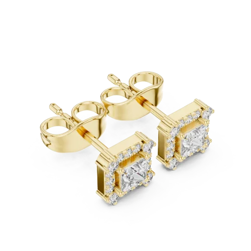 Symmetry Princess Halo Stud Earrings