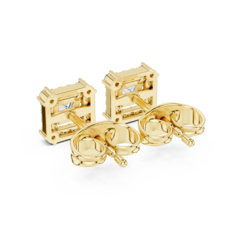Symmetry Princess Halo Stud Earrings - Image 3