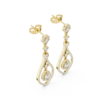 Ethereal Pear and Round Pavé-Set Drop Earrings