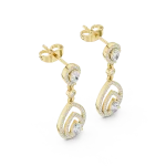Ethereal Pear and Round Pavé-Set Luminary Dangle Earrings