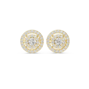 Luminary Round Brilliant Dual Halo Solitaire Stud Earrings - Image 2