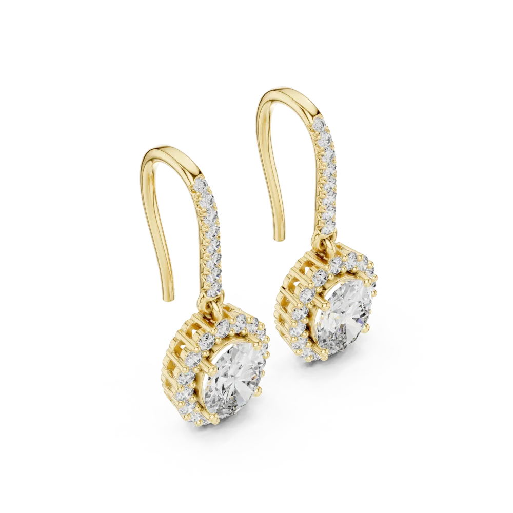 Experience timeless glamour with these ethereal oval lab-grown diamond drop earrings. Handcrafted for maximum brilliance, elevate your style today.