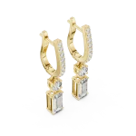 Luminary Baguette and Round Cut Geometric Drop Earrings