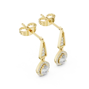 Symmetry Pear and Round Geometric Drop Earrings