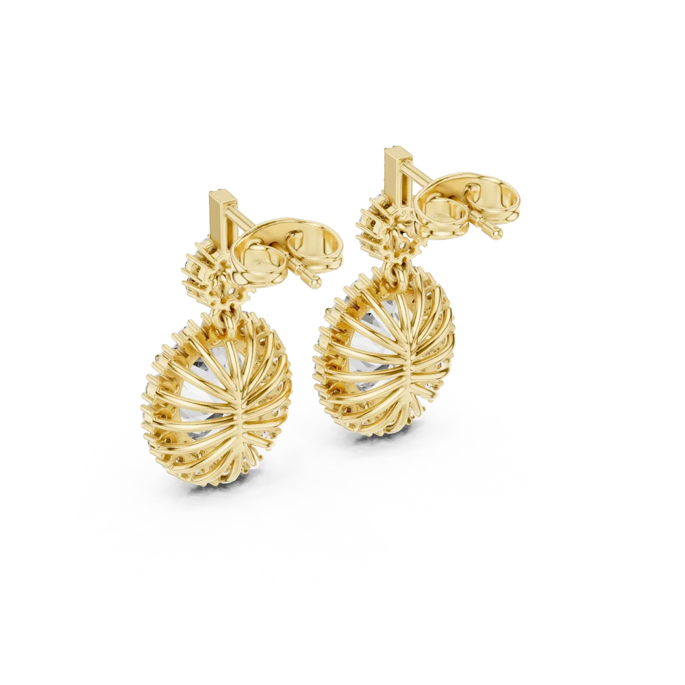 Luminary Oval and Round Brilliant Pavé-Set Drop Earrings - Image 3