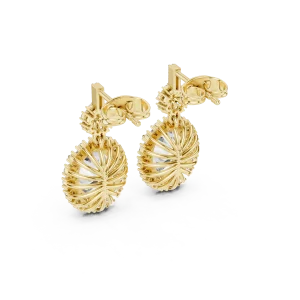 Luminary Oval and Round Brilliant Pavé-Set Drop Earrings - Image 3