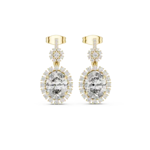 Luminary Oval and Round Brilliant Pavé-Set Drop Earrings - Image 2